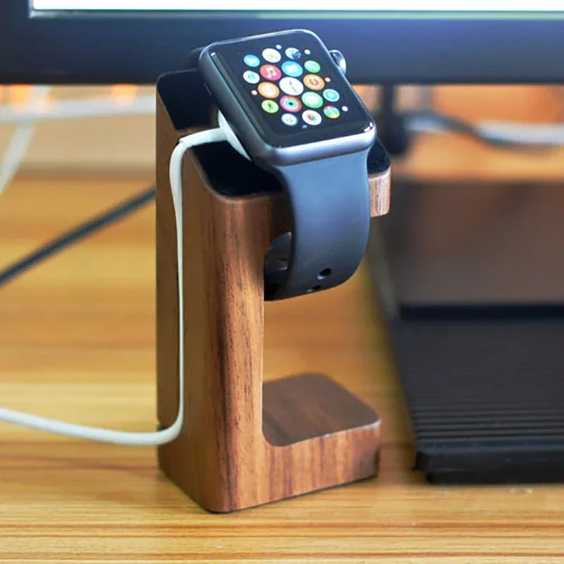 Wooden Apple Watch Charger Sta - đánh giá và giá Apple Smartwatch Accessories