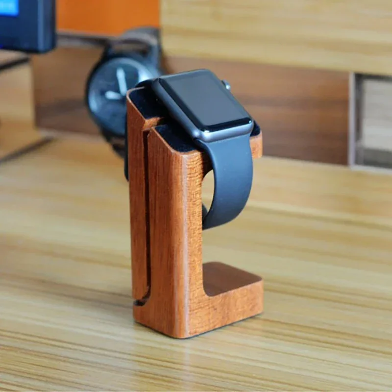 Wooden Apple Watch Charger Sta - đánh giá và giá Apple Smartwatch Accessories