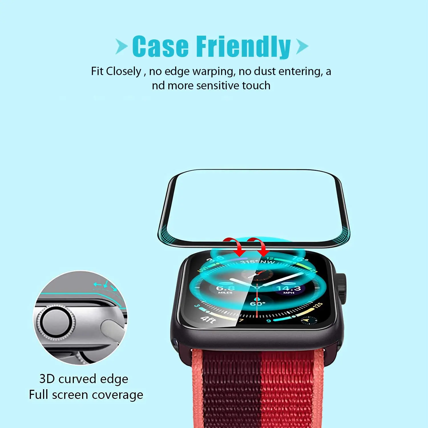 Screen Protector 3D Tempered F - đánh giá và giá Apple Smartwatch Accessories