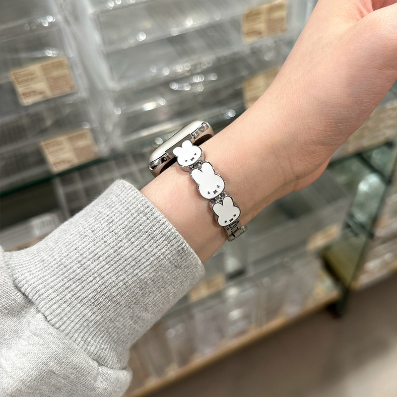 Miffy Rabbit Leather Watch Ban - đánh giá và giá Apple Smartwatch Accessories
