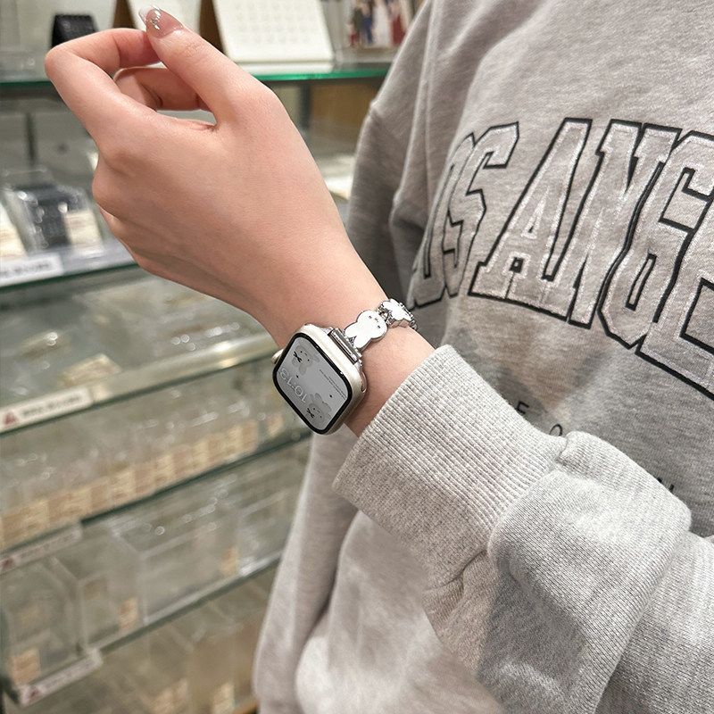Miffy Rabbit Leather Watch Ban - đánh giá và giá Apple Smartwatch Accessories