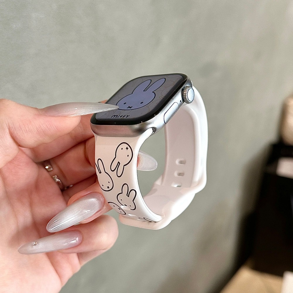 Cute Miffy Rabbit Cartoon Watc - đánh giá và giá Apple Smartwatch Accessories
