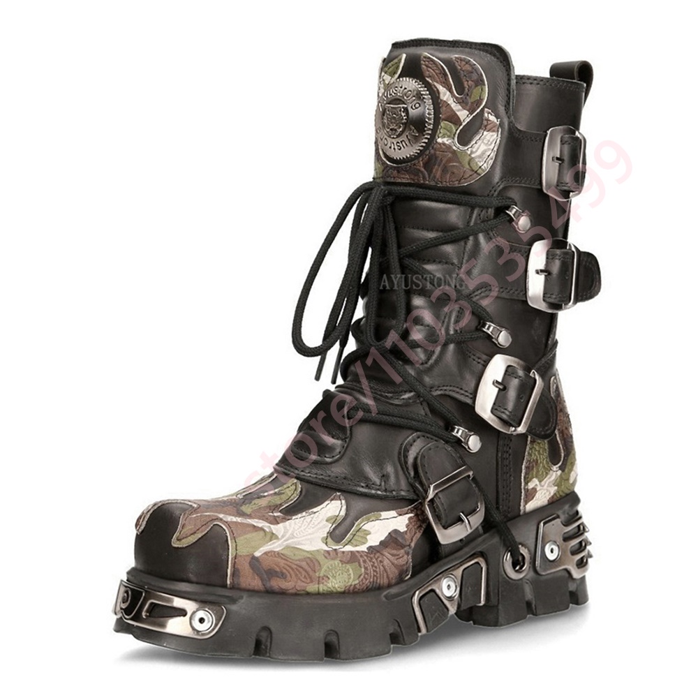 Punk Rock Camouflage Belt Buck - đánh giá và giá Leather Classic Strap