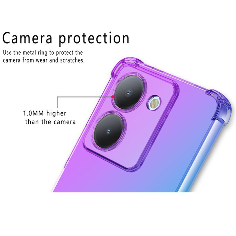Shockproof Gradient TPU Case f - đánh giá và giá Vivo Y28