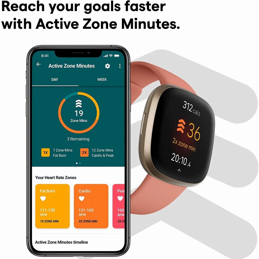Fitbit Versa 3 Motivational He - đánh giá và giá Smartwatch X